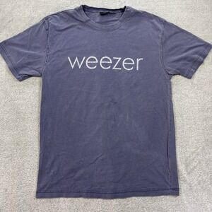 Weezer T-Shirt Mens S Blue Rock Music Band Graphic Tee Short Sleeve Cotton